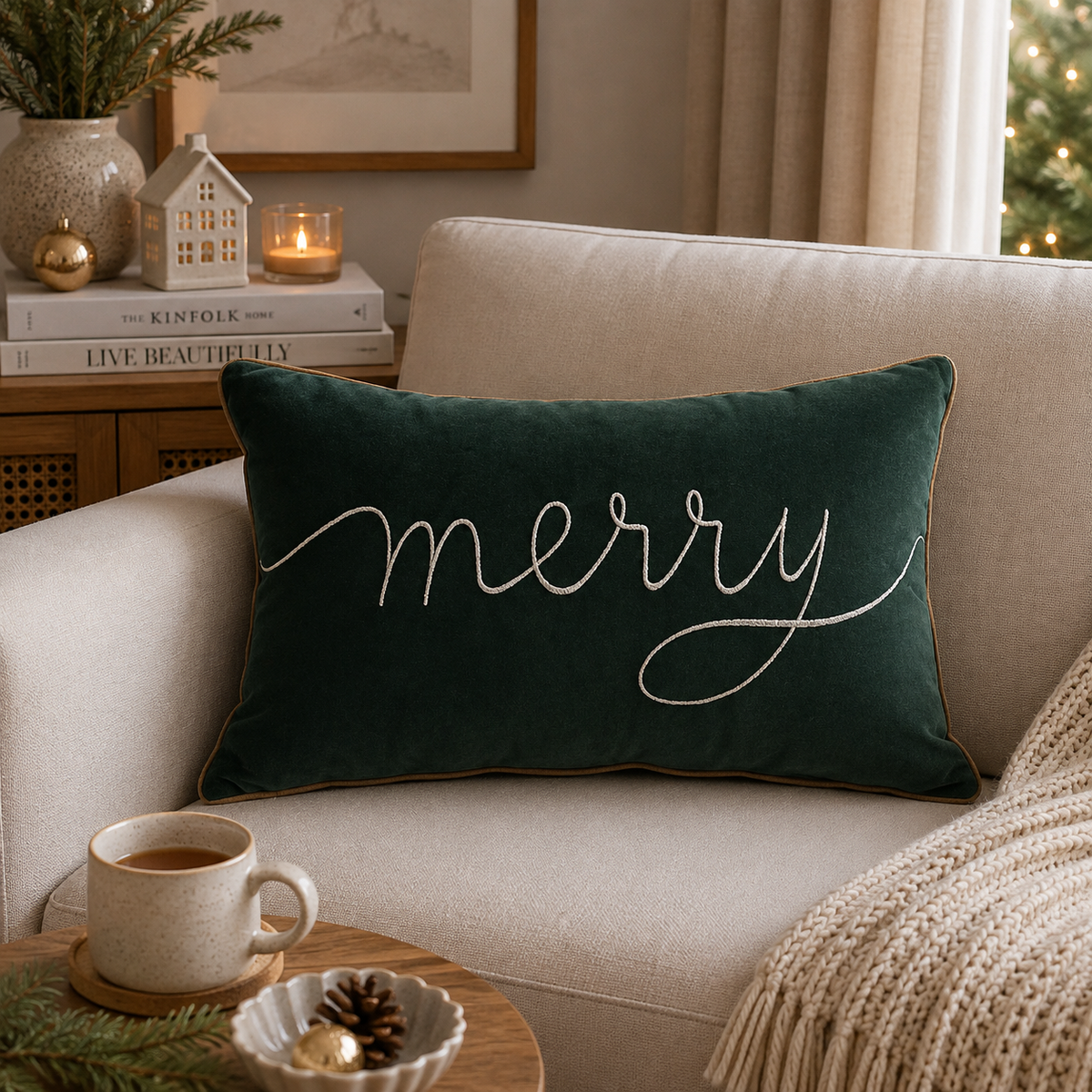 Miksa Merry Cursive Kidney Pillowcase