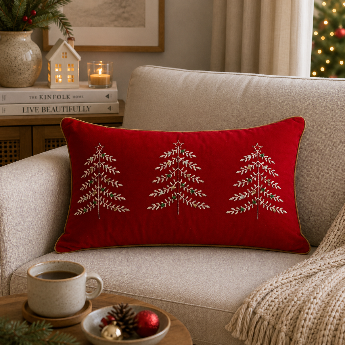 Miksa Winter Pines Kidney Pillowcase
