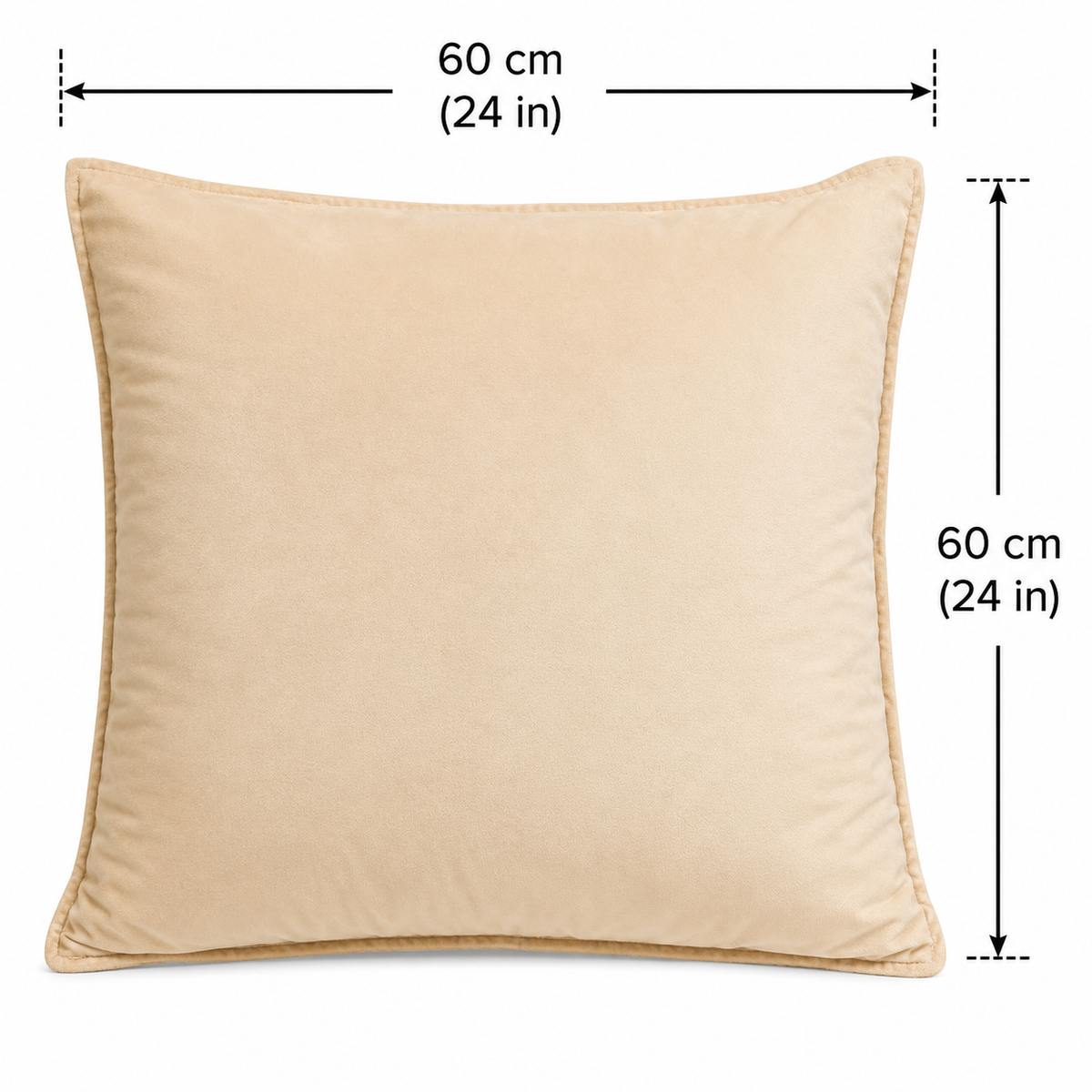 Mika Almond Buff Velvet Floor Pillowcase