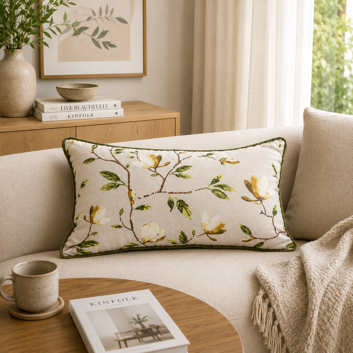 Maev Botanica Magnolia Kidney Pillowcase