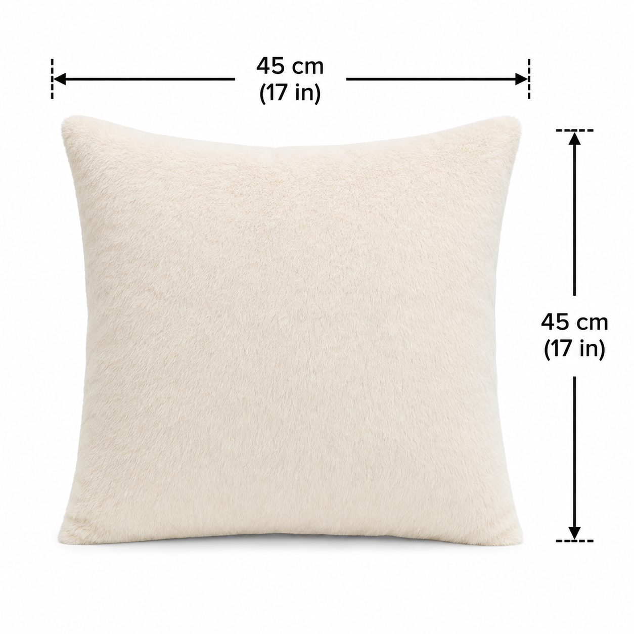 Sepp Faux Rabbit Khaki Throw Pillowcase