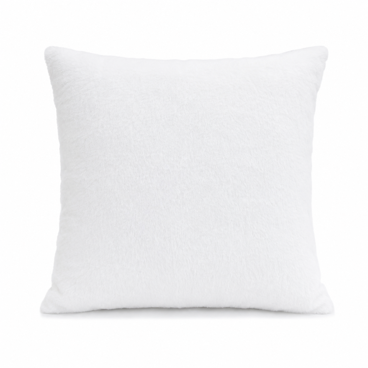 Sepp Faux Rabbit White Throw Pillowcase