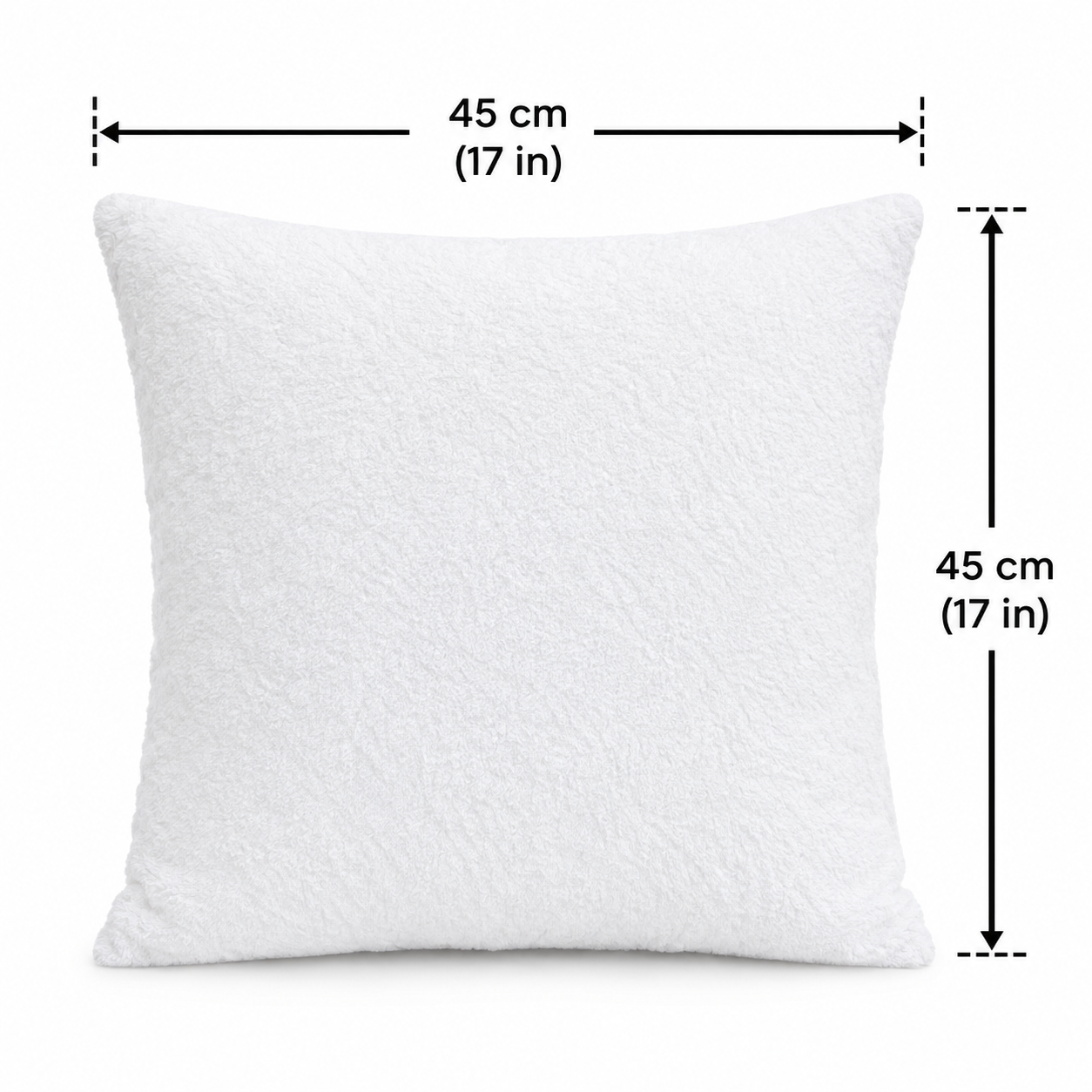 Sepp Faux Rabbit White Throw Pillowcase