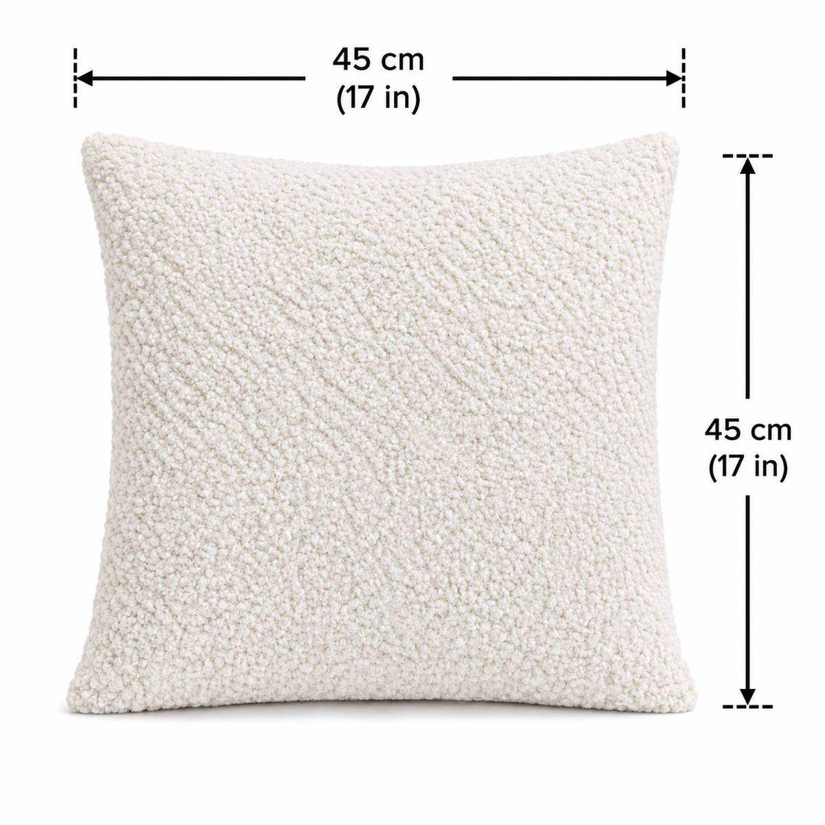 Sia Teddy Fur Beige Cream Throw Pillowcase