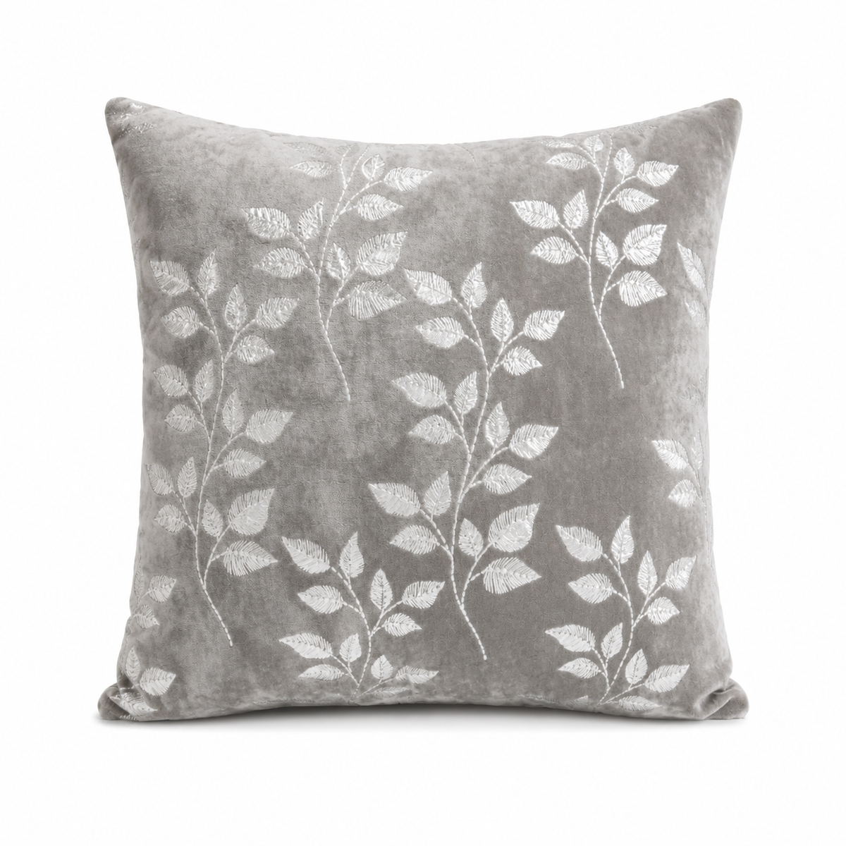 Sela Shimmer Leaf Luxe Throw Pillowcase