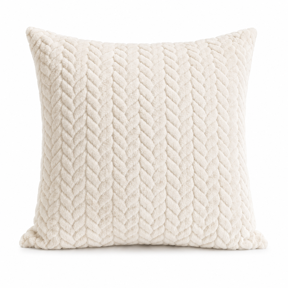 Silke Rabbit Fur Braided Floor Pillowcase