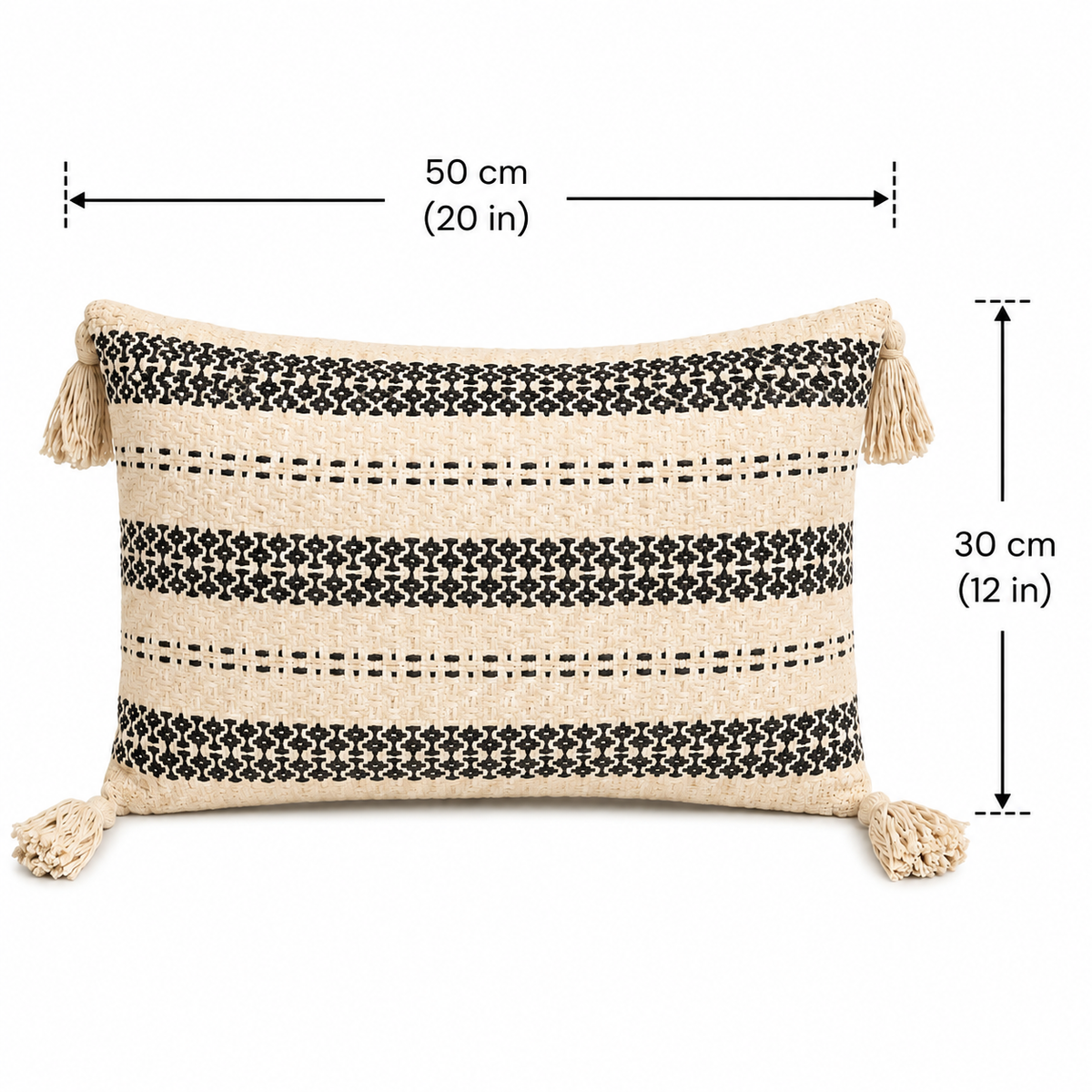 Mair Boho Folk Stripes Kidney Pillowcase