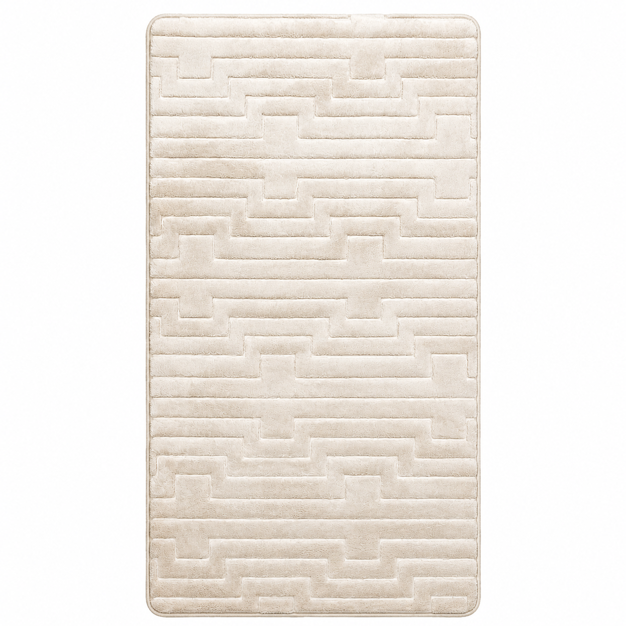 Asta Light Beige Plush Foam Rug