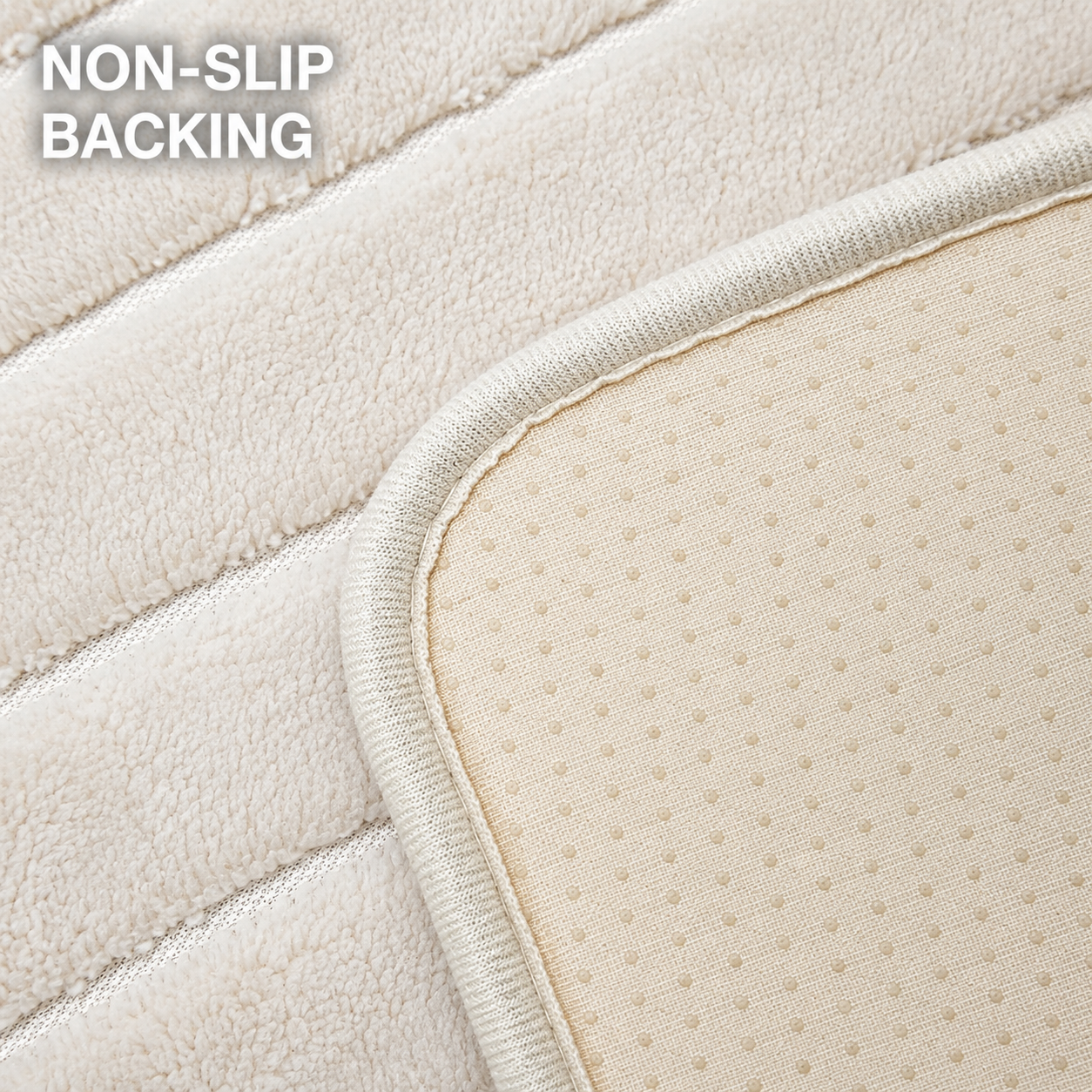 Asta Light Beige Plush Foam Rug
