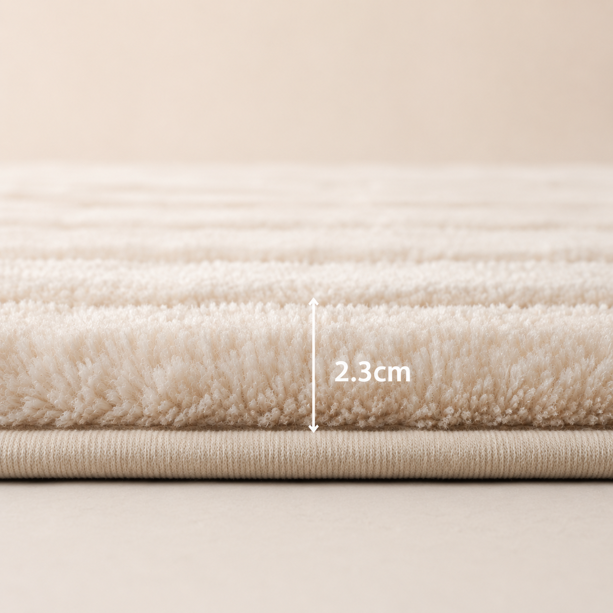 Asta Light Beige Plush Foam Rug