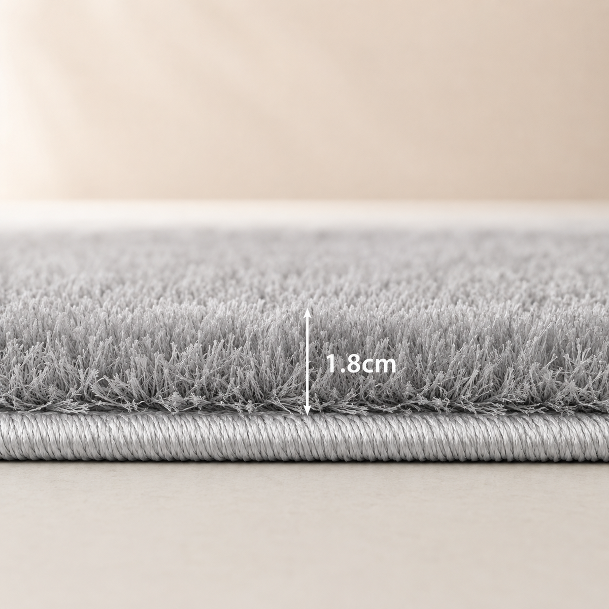 Aira Light Gray Shaggy Rug