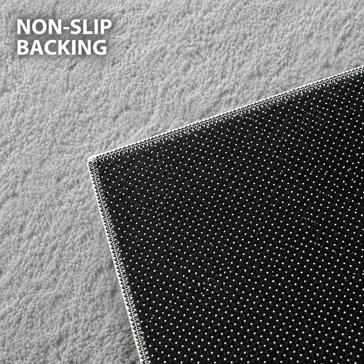 Aira Light Gray Shaggy Rug