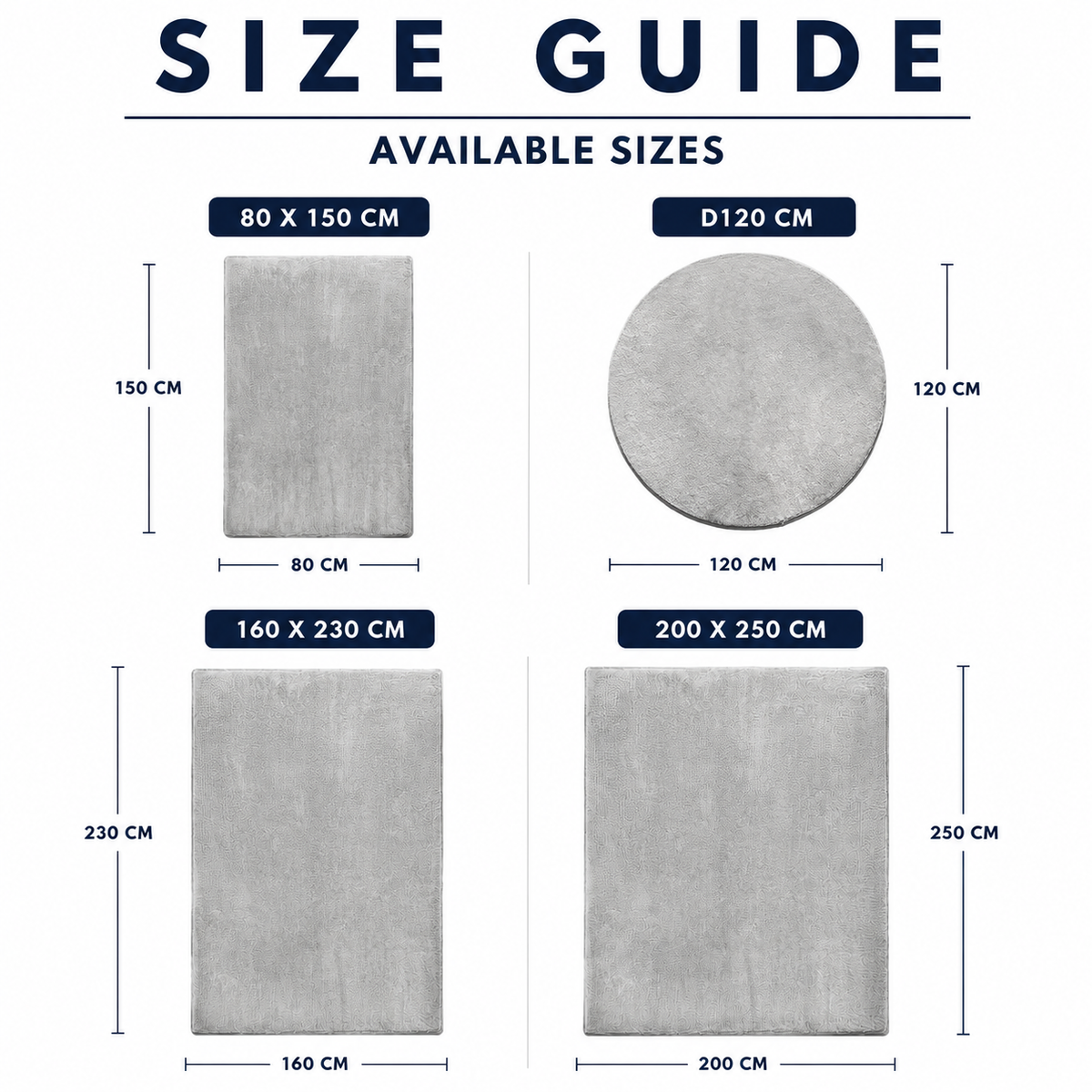Aira Light Gray Shaggy Rug