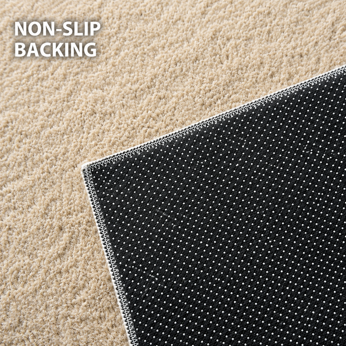Aira Sand Beige Shaggy Rug