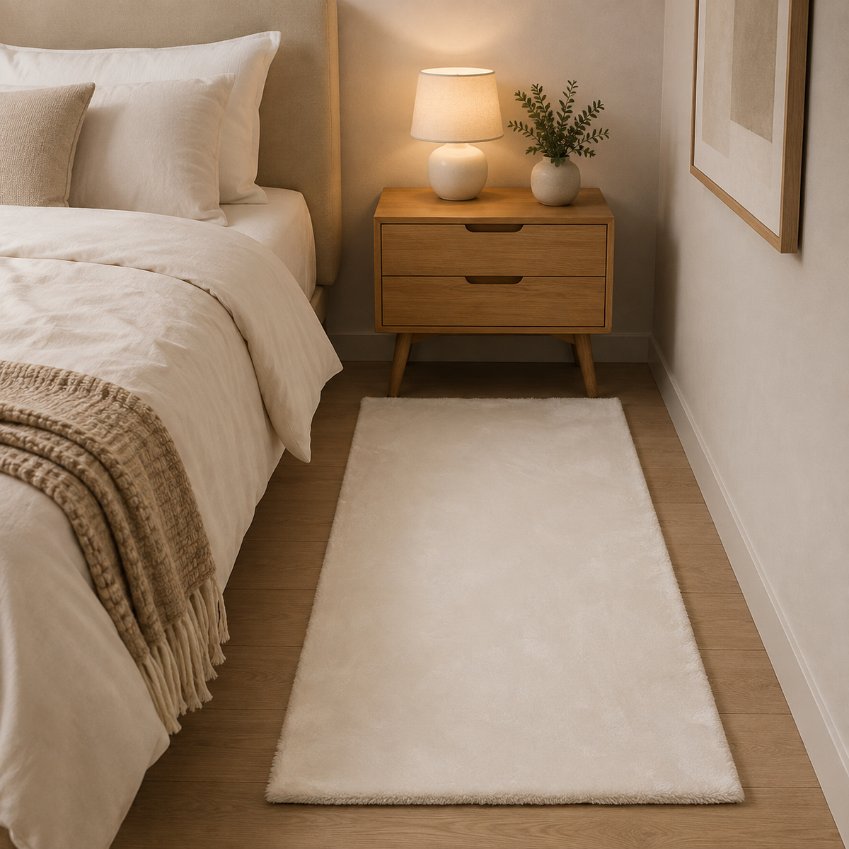 Aira Sand Beige Shaggy Rug
