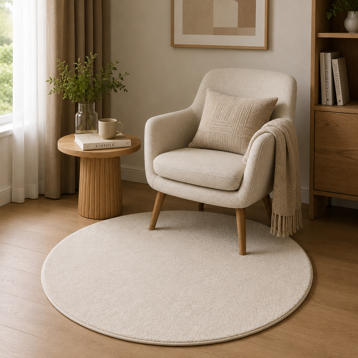 Aira Sand Beige Shaggy Rug