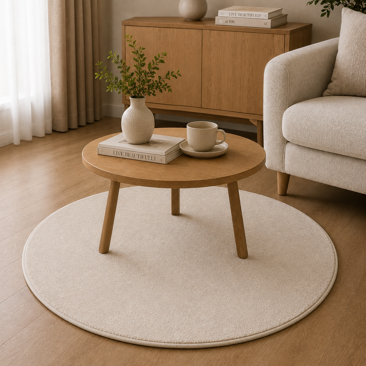 Aira Sand Beige Shaggy Rug