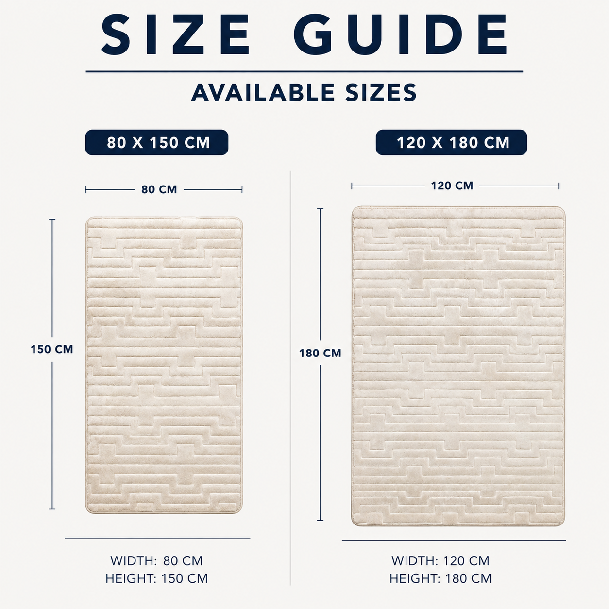 Asta Light Beige Plush Foam Rug