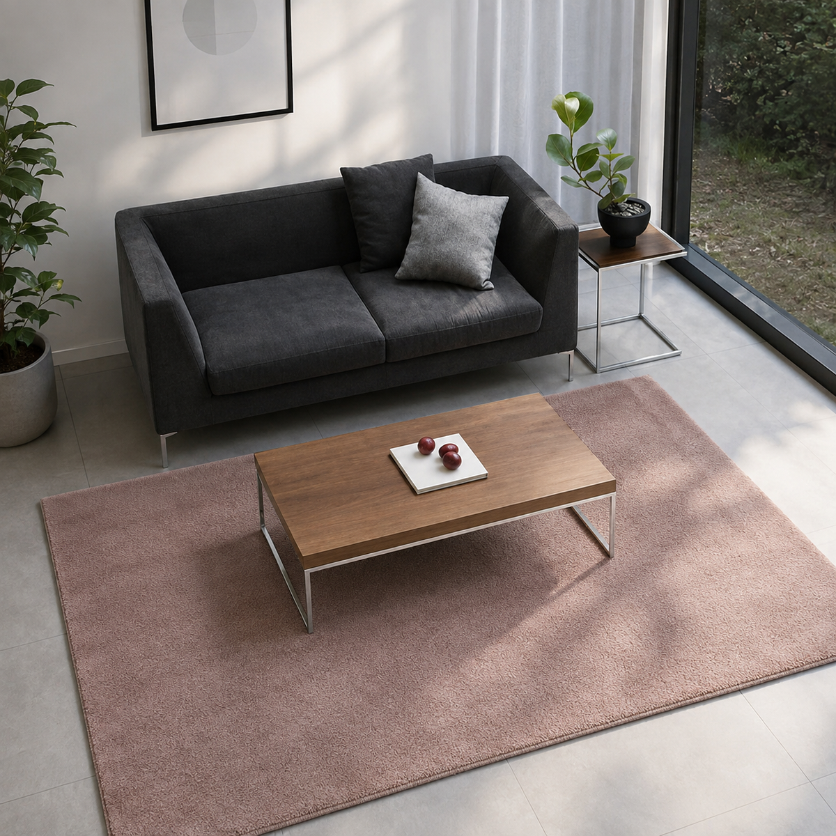 Aira Rosewood Shaggy Rug