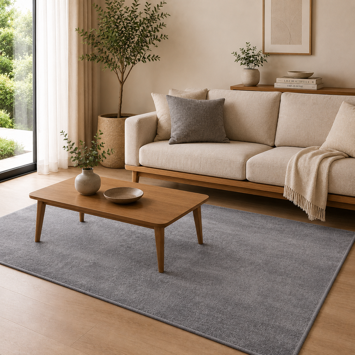 Aira Slate Gray Shaggy Rug