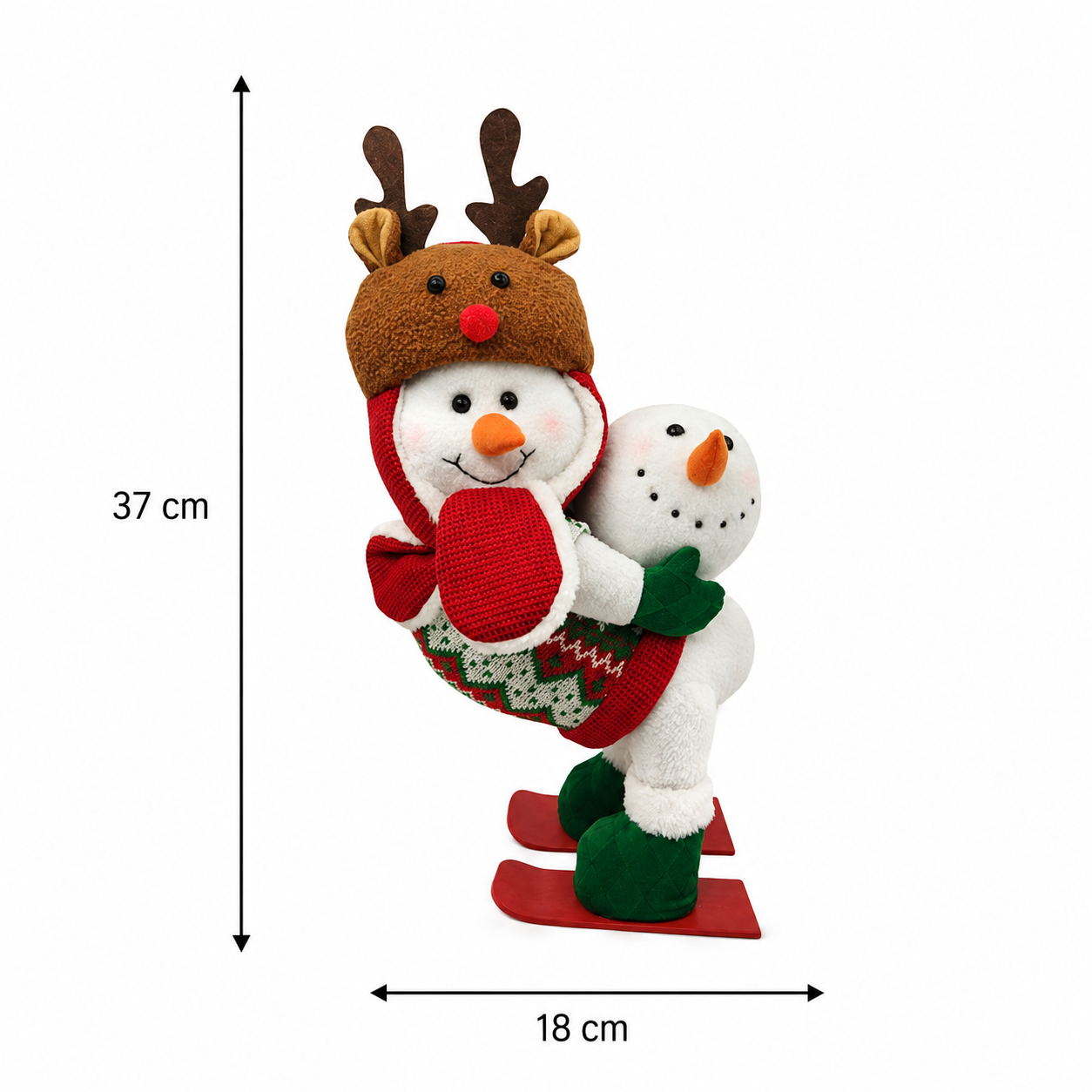 Skiing Snowman 37cm