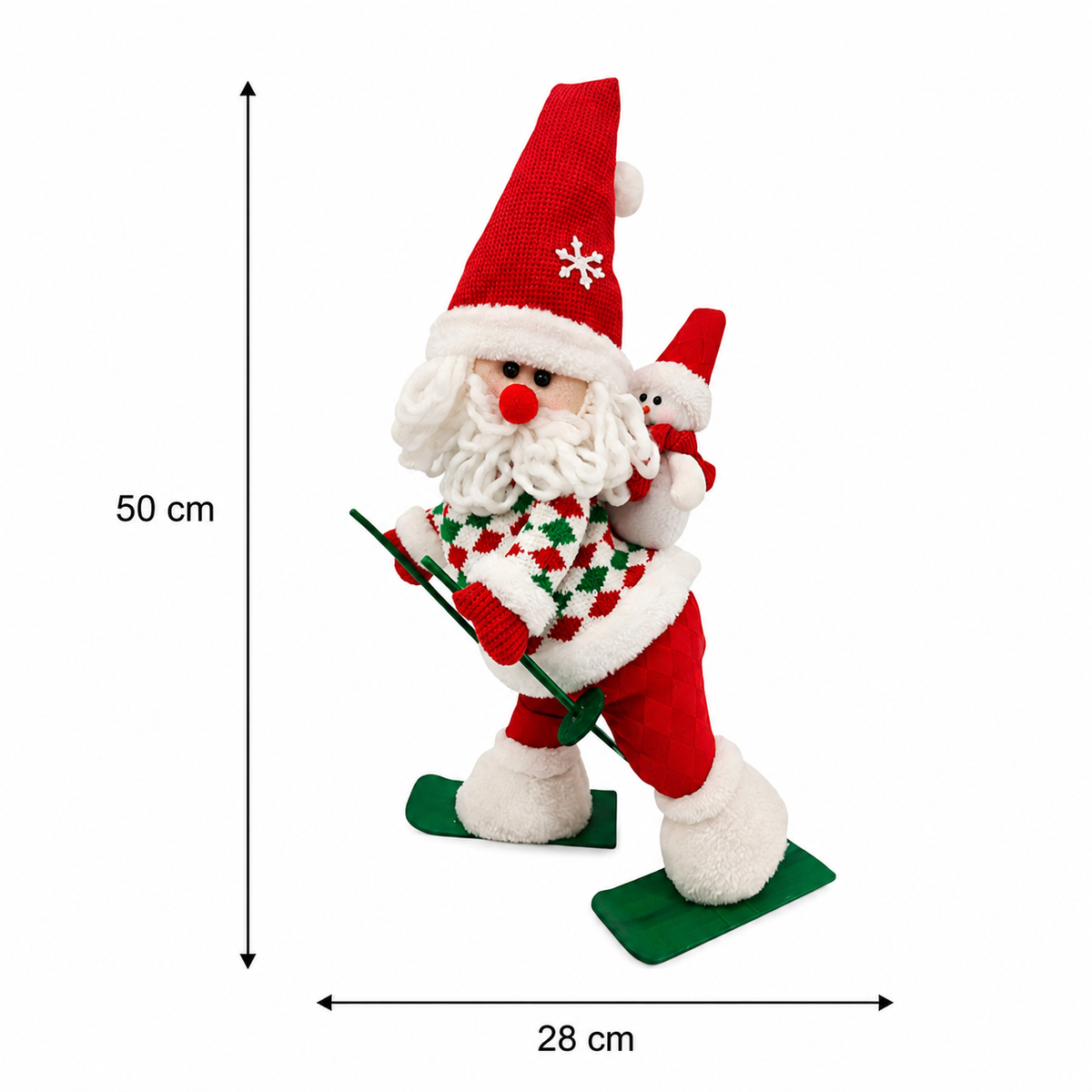 Skiing Santa 50cm