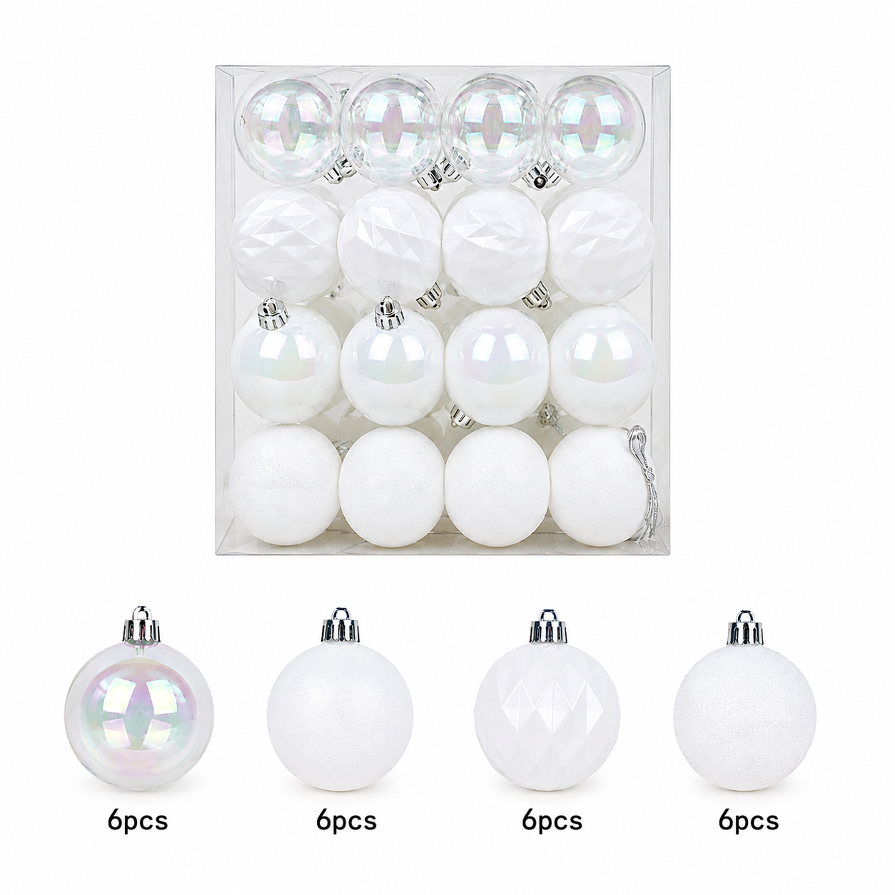 Comett White 6cm 24pc
