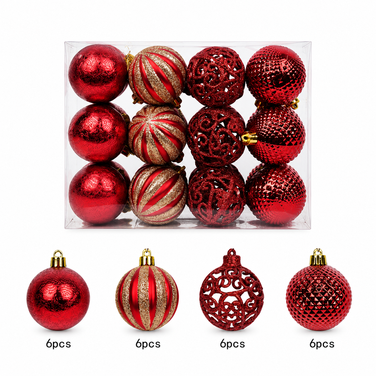 Eve Red 6cm 24pc