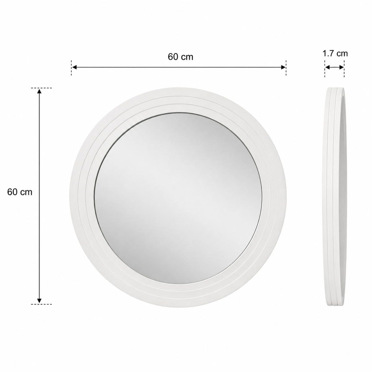 Jari Decorative Round Mirror 60x60 cm