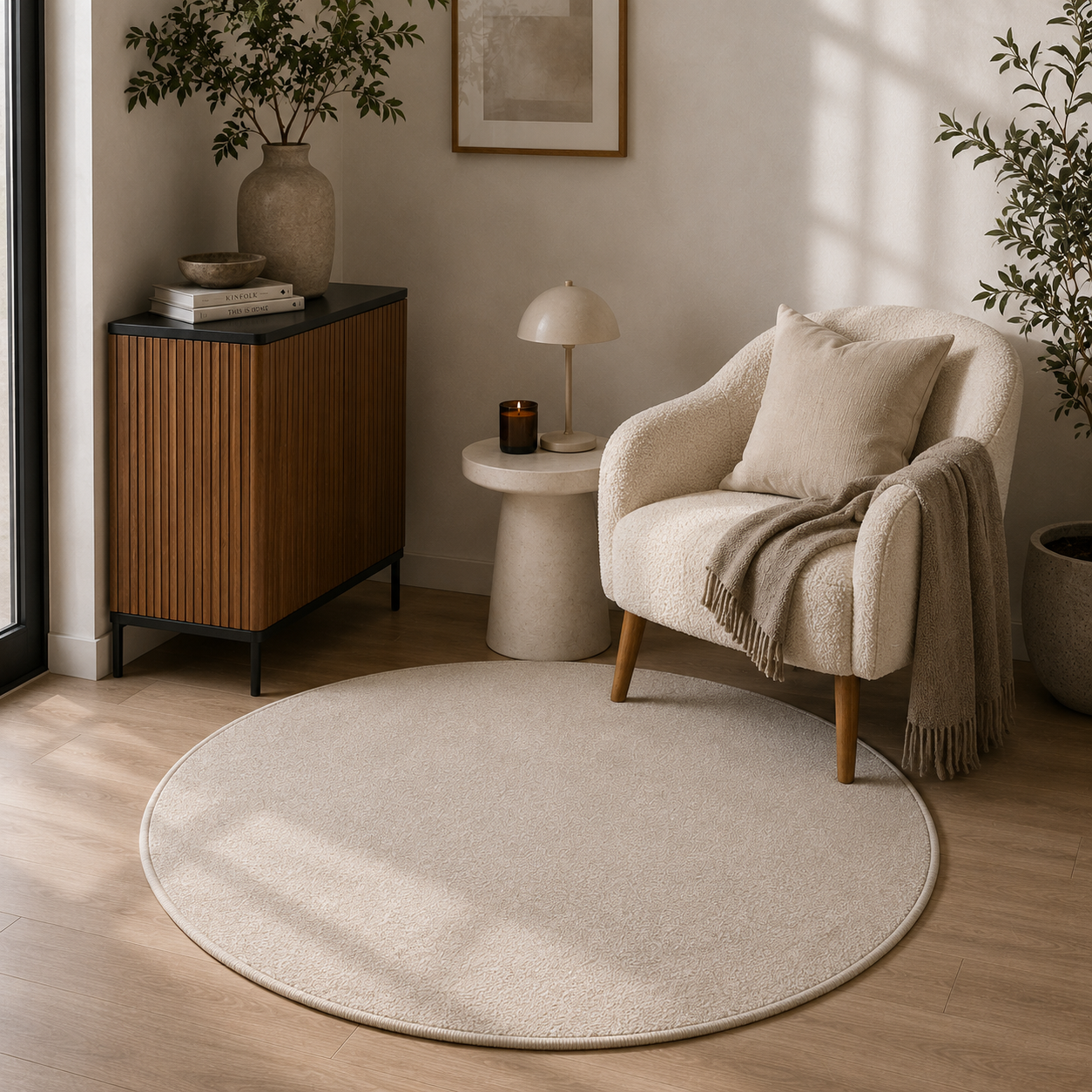 Aira Taupe Shaggy Rug