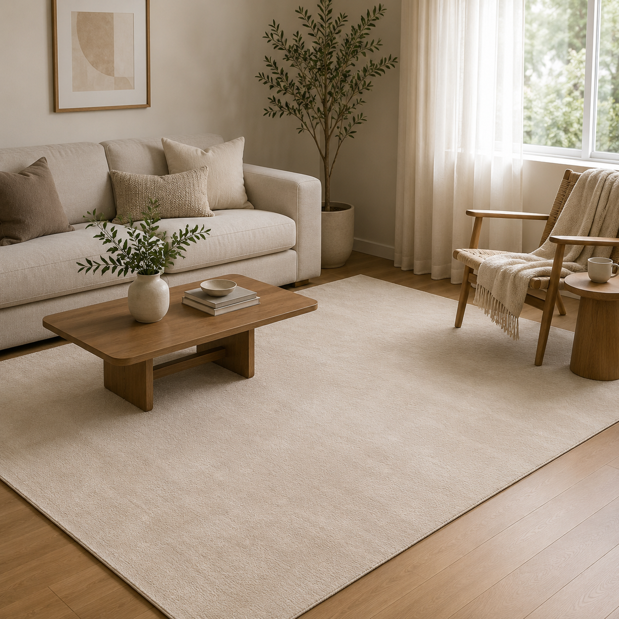 Aira Taupe Shaggy Rug