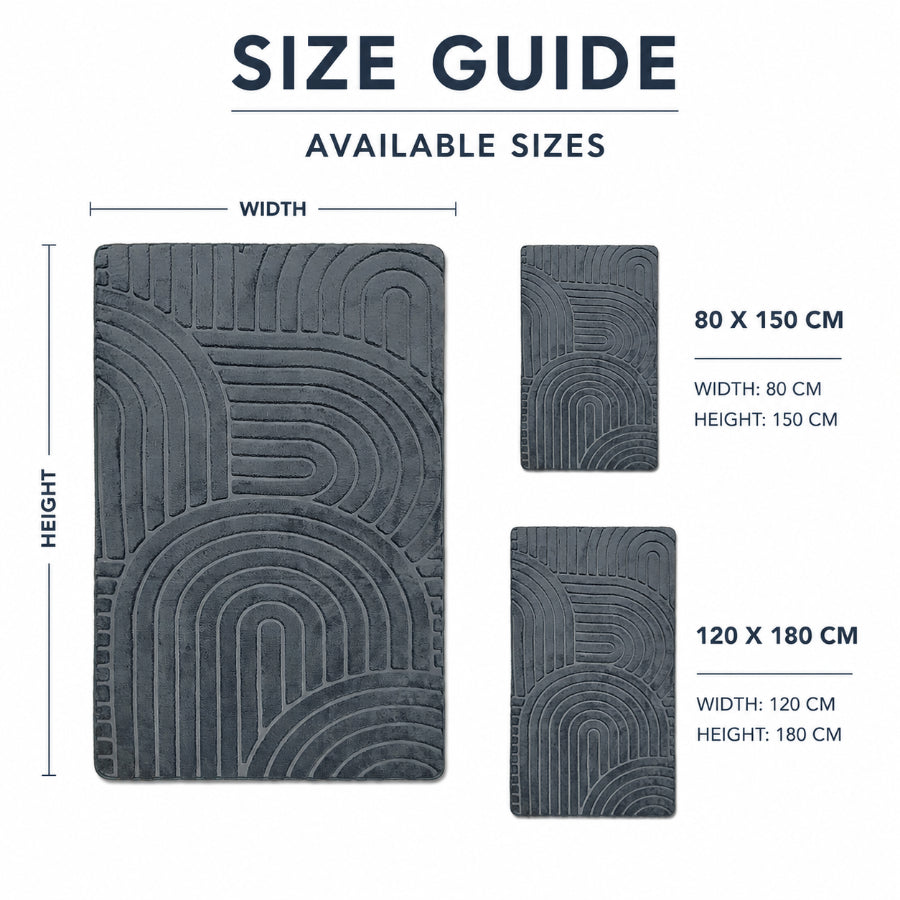 Asta Gray Plush Foam Rug