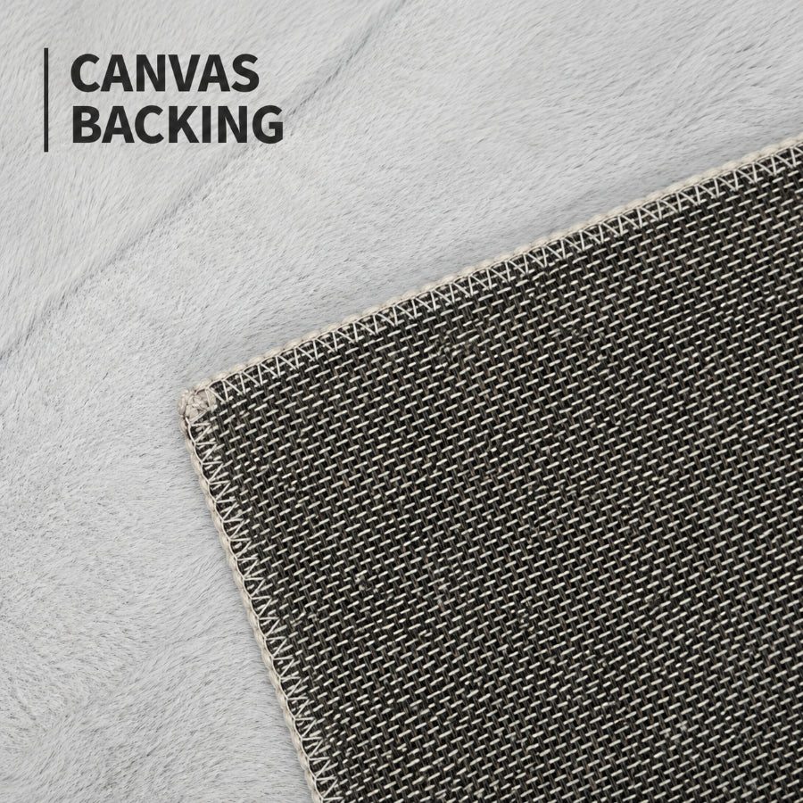 Ane Silver High-Low Embosed Rug