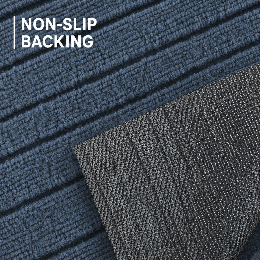Arve Non-Slip Gray Kitchen Rug Set of 2