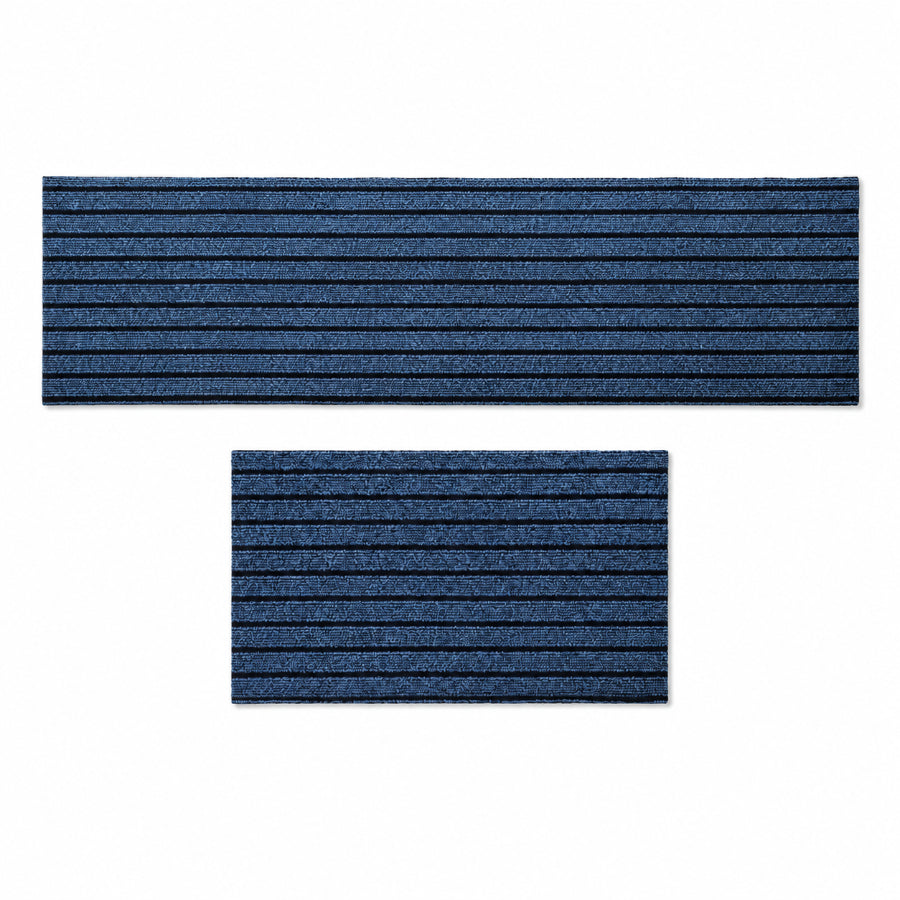 Arve Non-Slip Gray Kitchen Rug Set of 2
