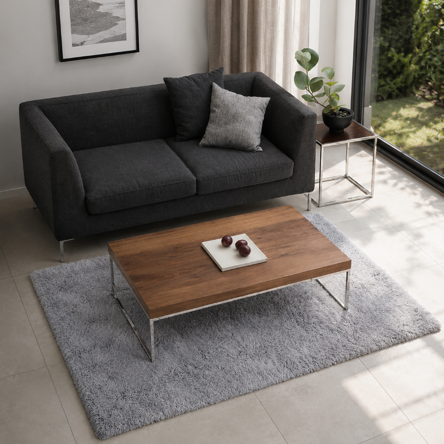 Arven Light Gray Shaggy Rug