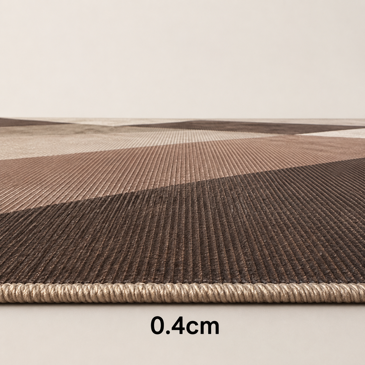 Asella Geo Brown Printed Door Rug