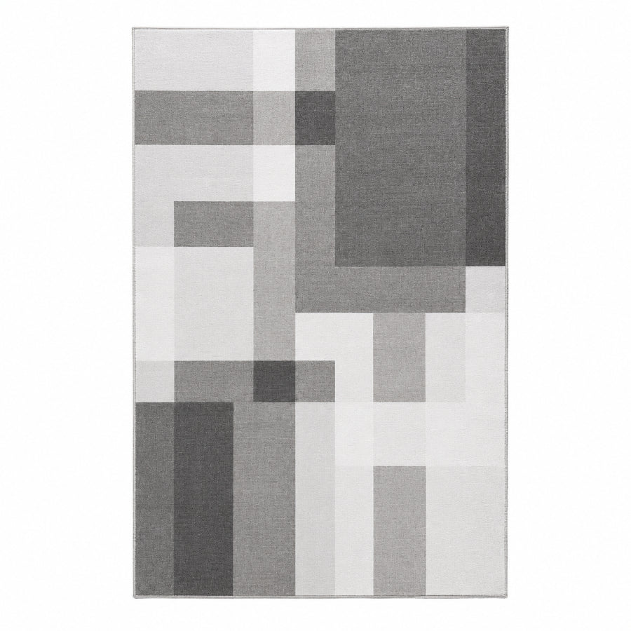 Asella Geo Gray Printed Rug