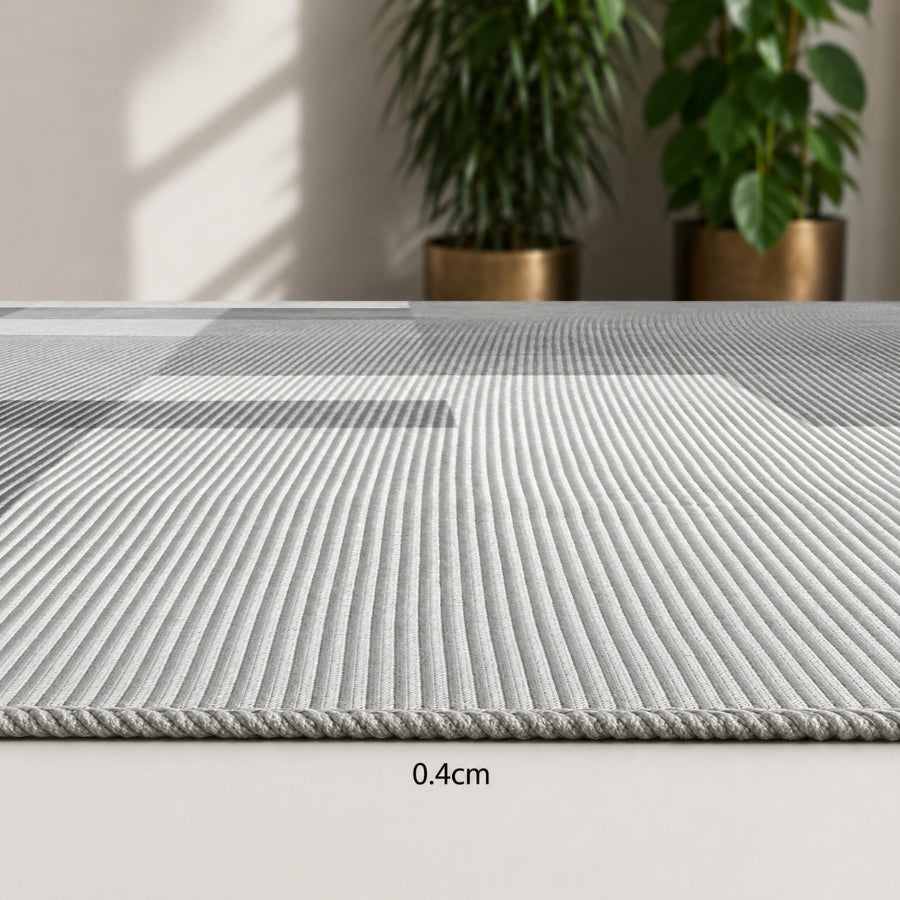 Asella Geo Gray Printed Rug
