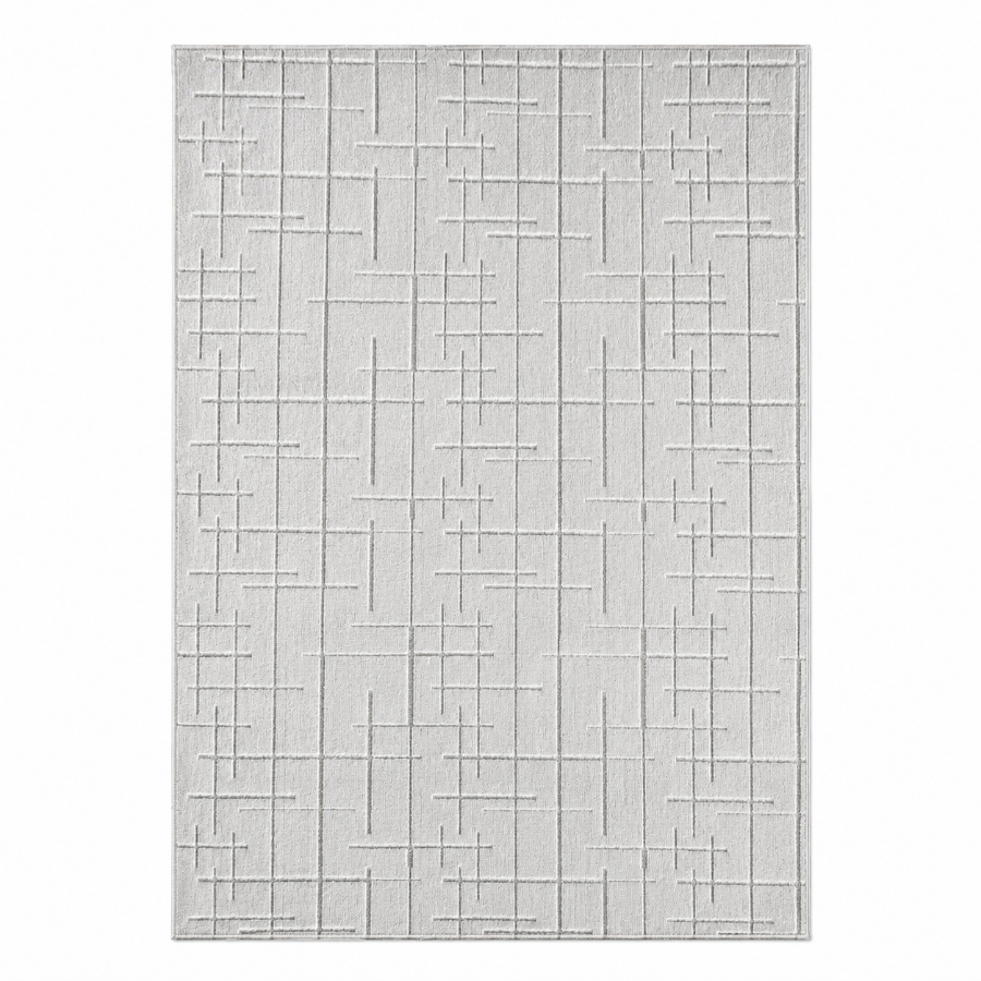 Asya White + Gray Flatweave Rug