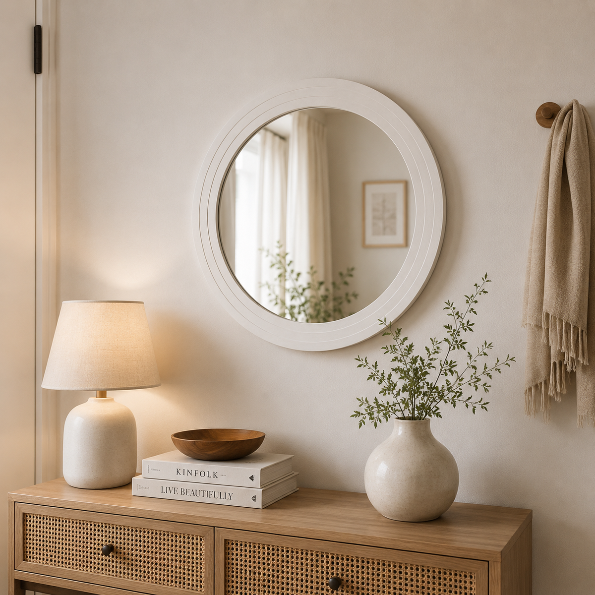 Jari Decorative Round Mirror 60x60 cm