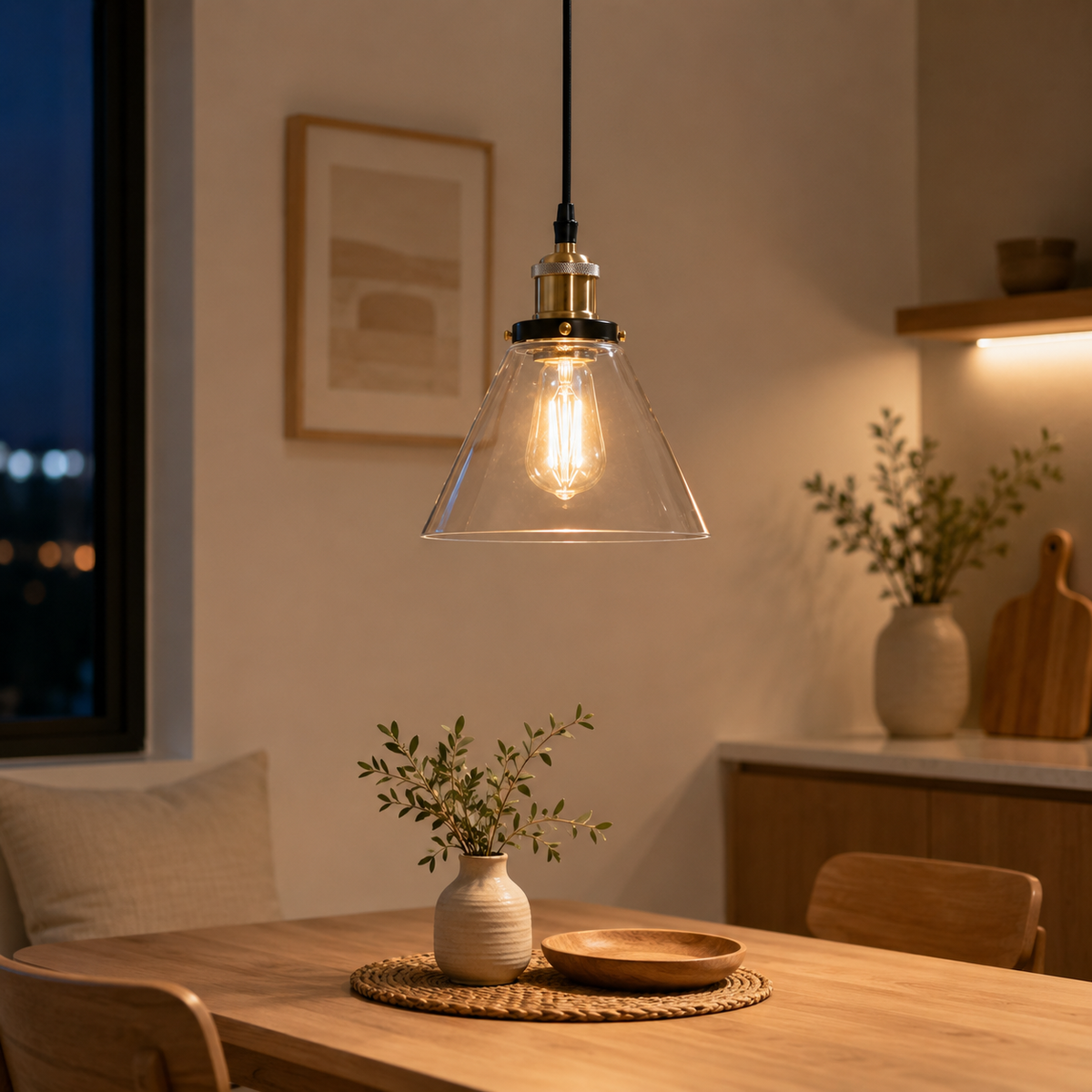 Minka Glass Pendant Light - 19 cm