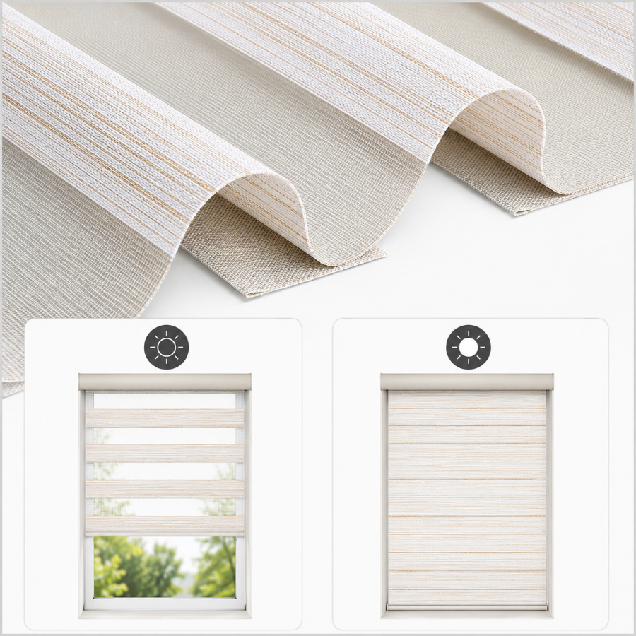 Warm Almond Basic Zebra Blinds