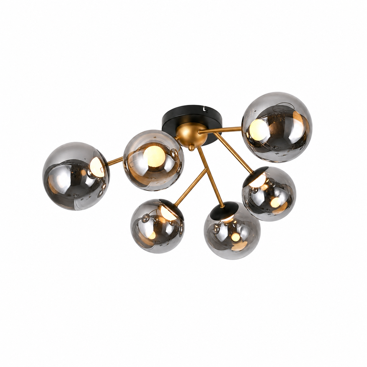 Heiko Glass Semi Flushmount - 6 Bulbs