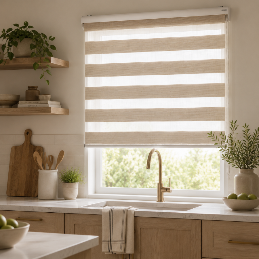 Sandshell Basic Zebra Blinds