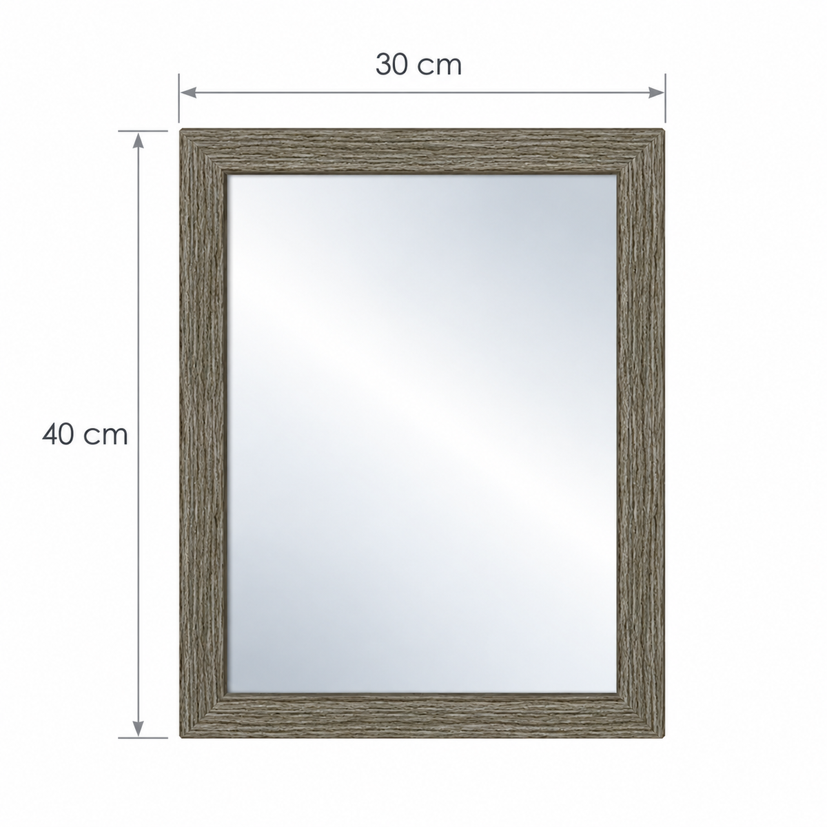 Jako Gray Oak Basic Mirror 30x40cm B1T1
