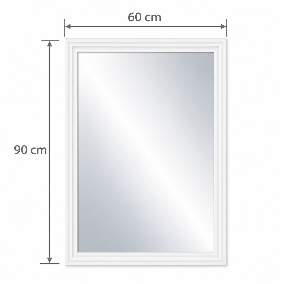 Jaye White Wall Framed Mirror 60x90 cm