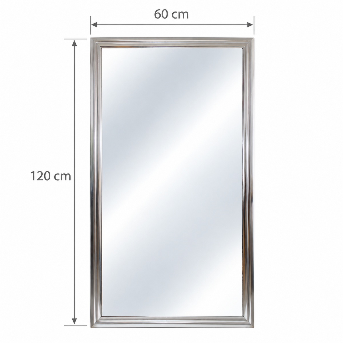Jaye Bright Silver Framed Mirror 60x120 cm
