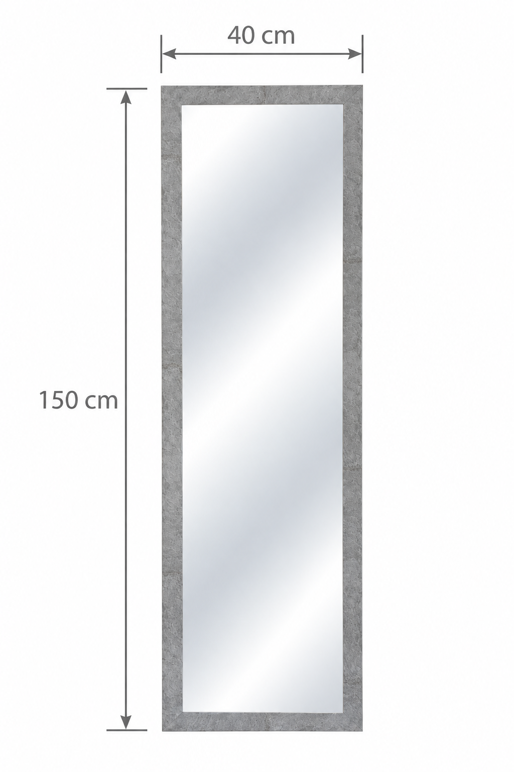 Jarvia Slate Framed Mirror 40x150cm