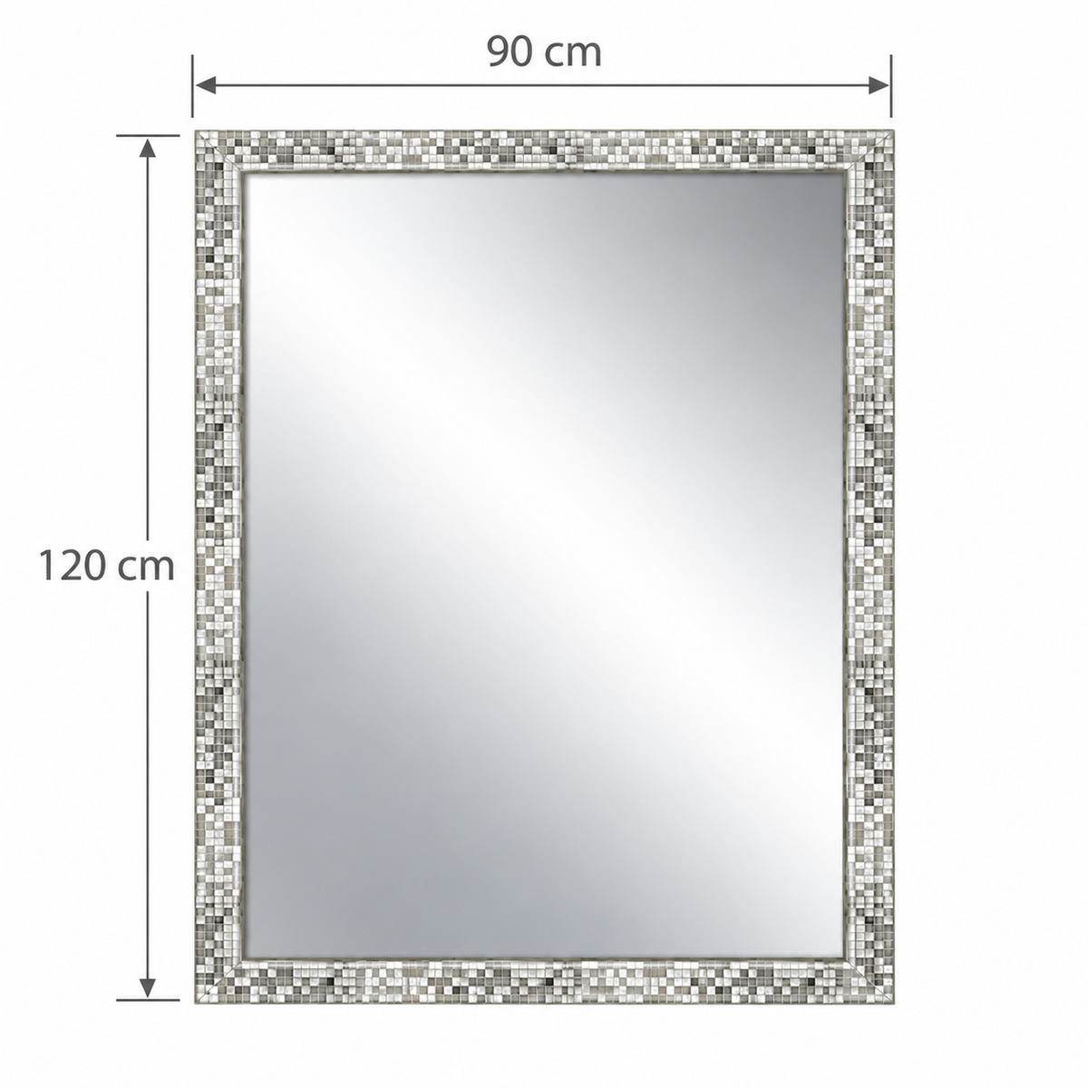 Jiri Silver Framed Mirror 90x120cm